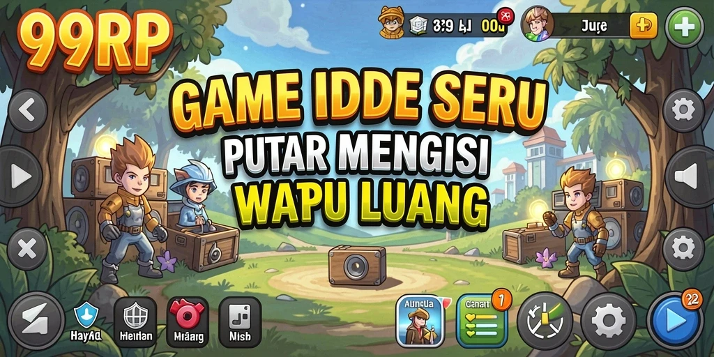 Screenshot utama 99RP dengan tampilan gameplay Idle yang menarik.
