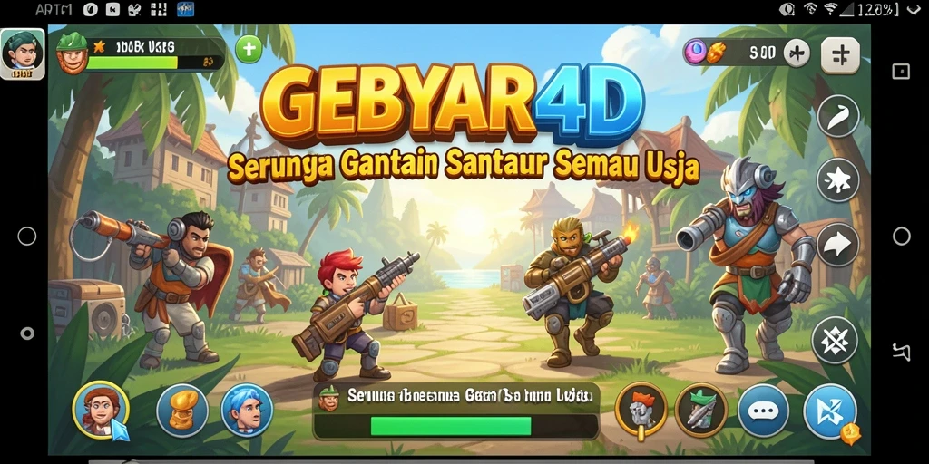 Tangkapan layar utama GEBYAR4D menampilkan gameplay yang seru dan menarik.