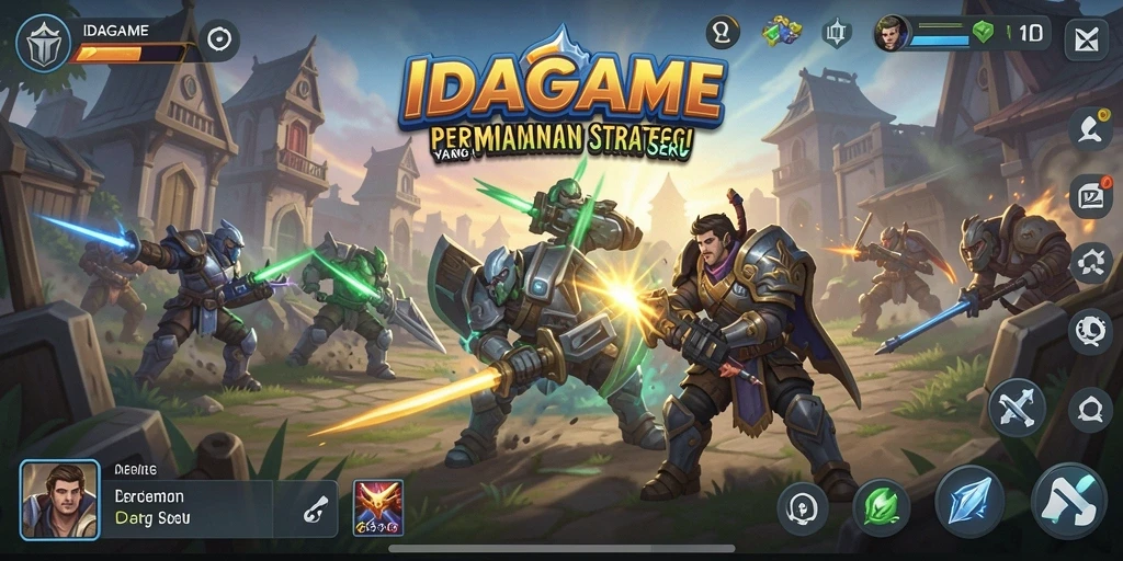Tampilan menarik gameplay IDAGAME full strategi dan keseruan.