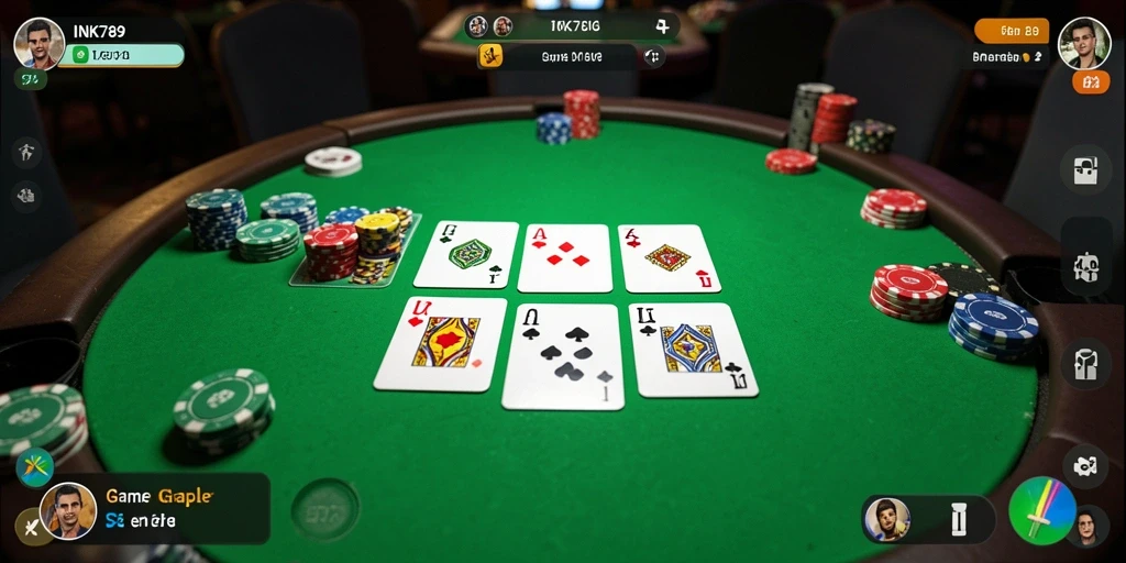 Tampilan gameplay Gaple yang seru dan interaktif di INK789.