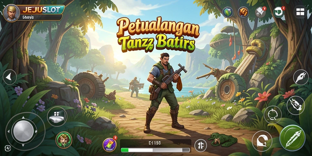 Tampilan gameplay di dunia terbuka JEJUSLOT yang mengagumkan.