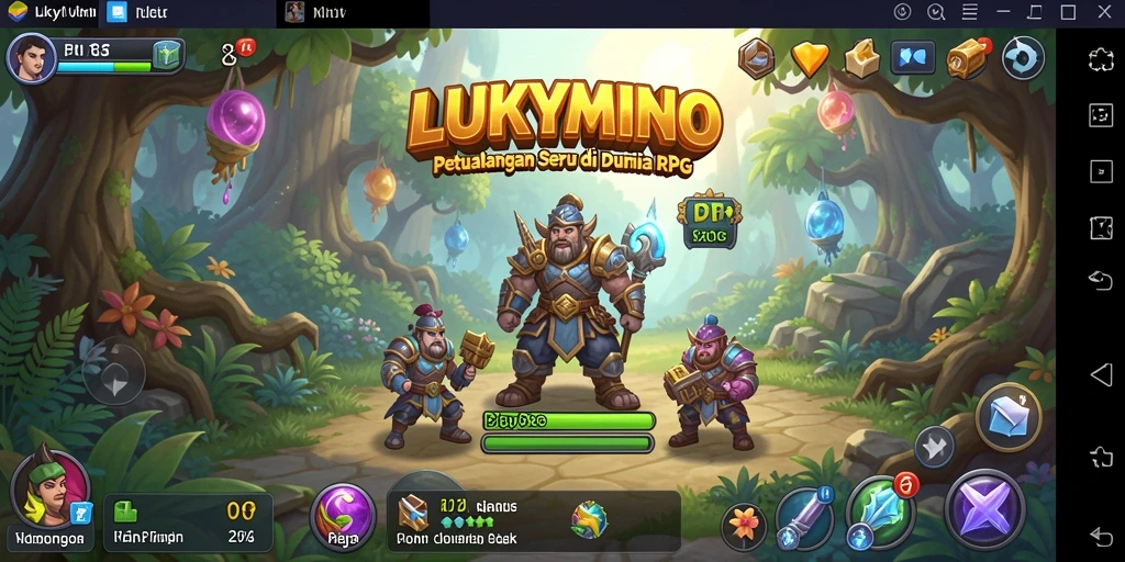 Tampilan gameplay yang menakjubkan dalam LUKYMINO.