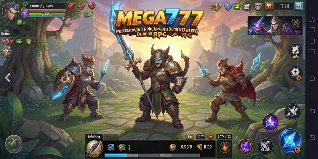 Screenshot gameplay MEGA777 yang menunjukkan pertempuran epik.