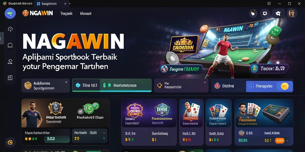 Tampilan gameplay Sportsbook yang interaktif dan menarik di NAGAWIN.