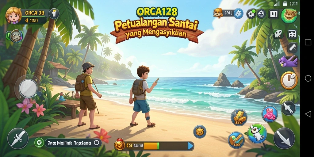 Tampilan gameplay yang mengasyikkan dari ORCA128 saat bermain.