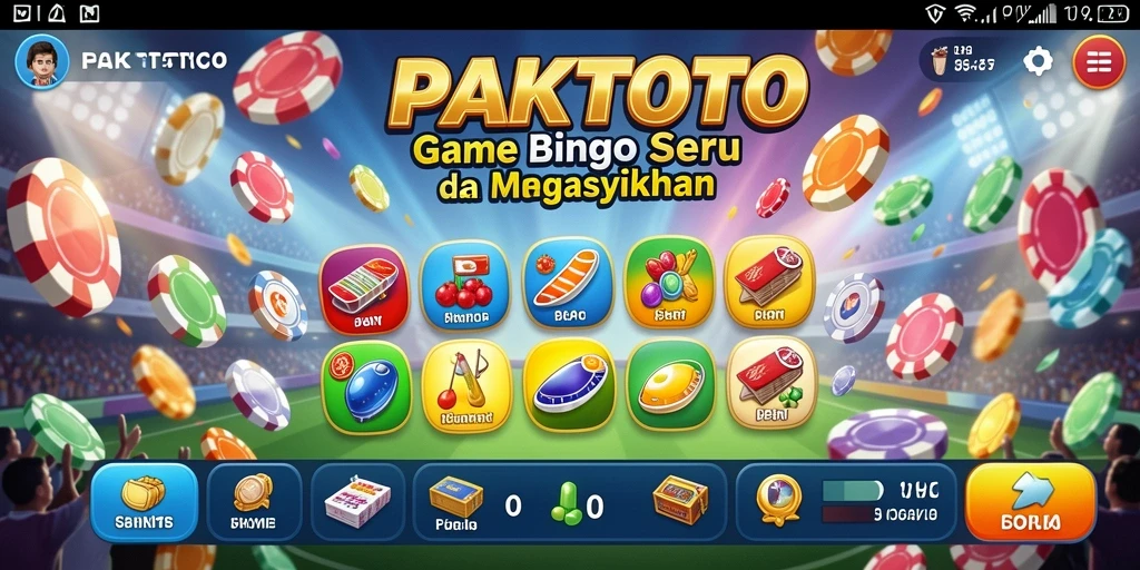 Screenshot utama PAKTOTO menampilkan gameplay Bingo yang seru.