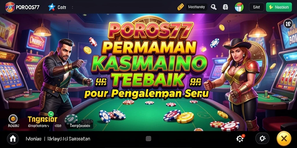 Tampilan gameplay seru di POROS77 dengan berbagai pilihan permainan Kasino.