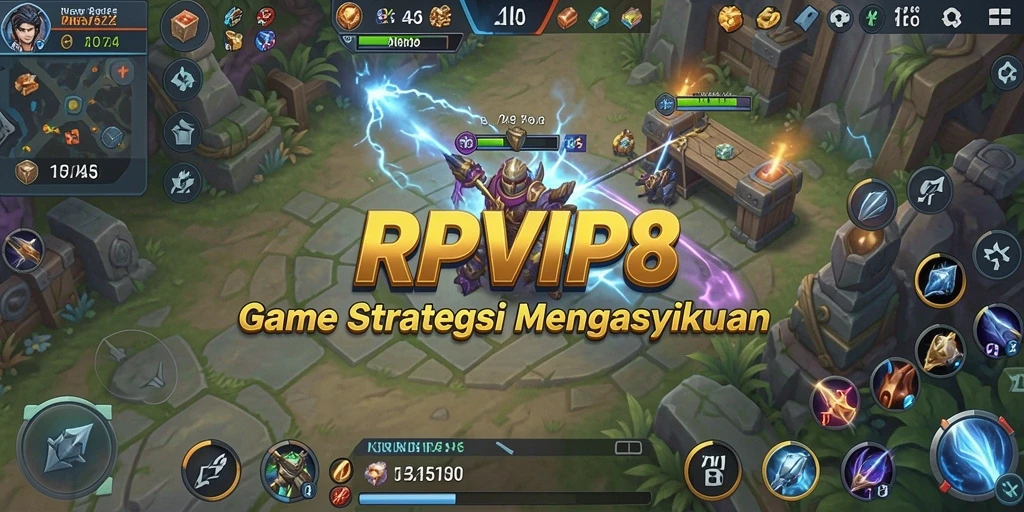 Tampilan gameplay RPVIP8 yang penuh strategi dan pertempuran.