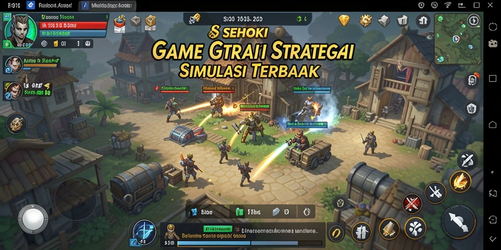 Screenshot SEHOKI menampilkan pertempuran epik antara pasukan dengan latar yang menakjubkan.