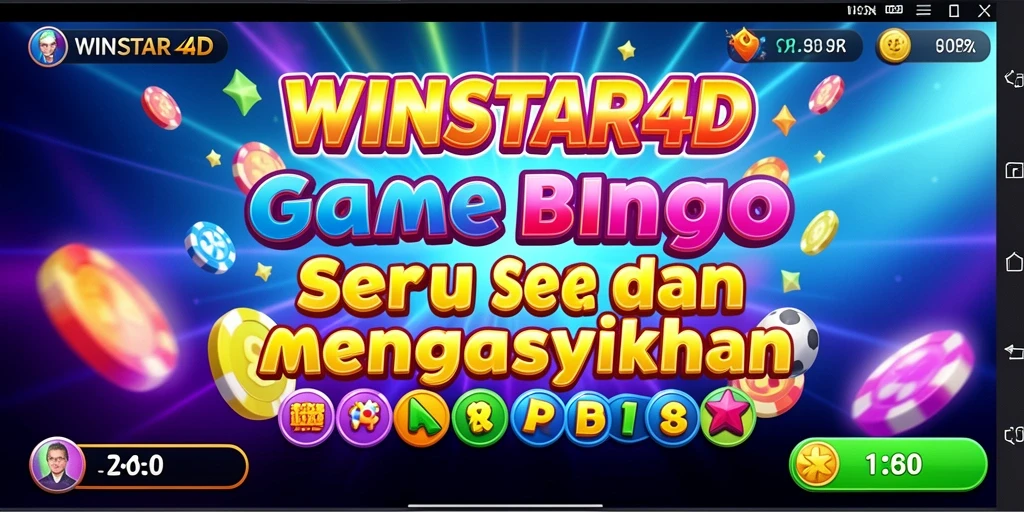 Tampilan utama gameplay Bingo di WINSTAR4D yang mengasyikkan.
